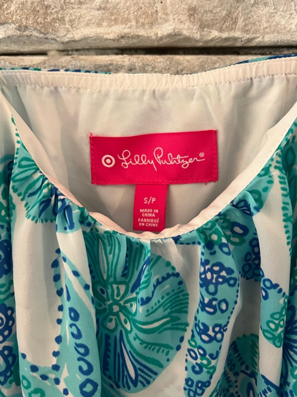 Lilly Pulitzer For Target Teal, Blue & Green Seashell Printed Sundress Size SP - Picture 3 of 6
